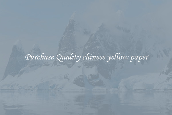 Purchase Quality chinese yellow paper