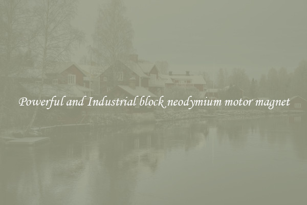 Powerful and Industrial block neodymium motor magnet
