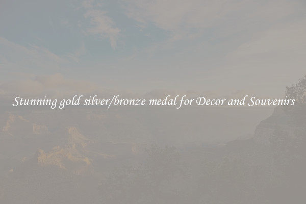 Stunning gold silver/bronze medal for Decor and Souvenirs