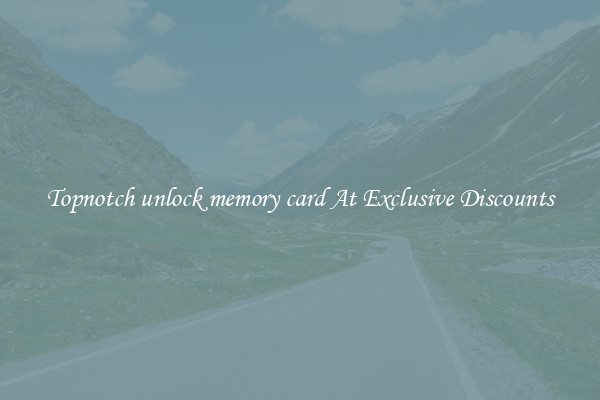 Topnotch unlock memory card At Exclusive Discounts