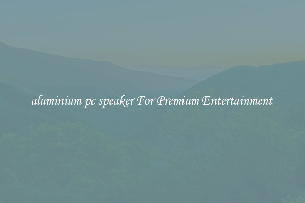 aluminium pc speaker For Premium Entertainment 