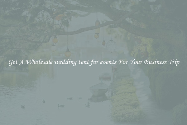 Get A Wholesale wedding tent for events For Your Business Trip