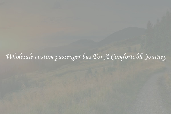 Wholesale custom passenger bus For A Comfortable Journey