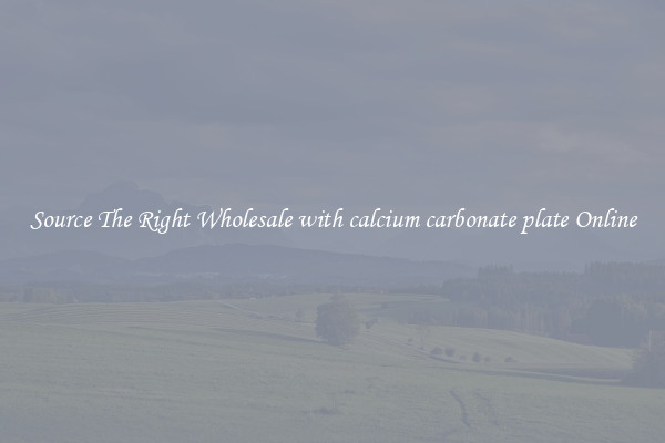 Source The Right Wholesale with calcium carbonate plate Online