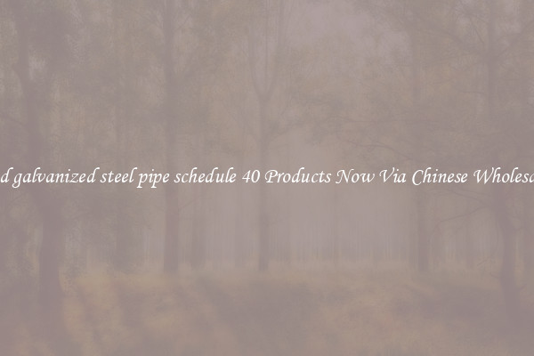 Find galvanized steel pipe schedule 40 Products Now Via Chinese Wholesalers