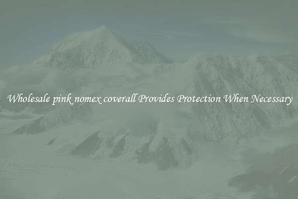 Wholesale pink nomex coverall Provides Protection When Necessary