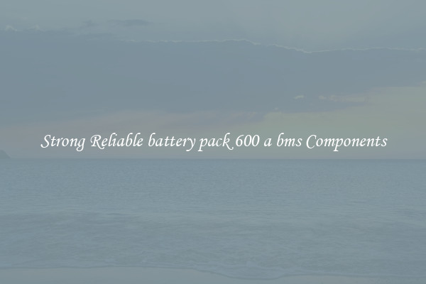 Strong Reliable battery pack 600 a bms Components
