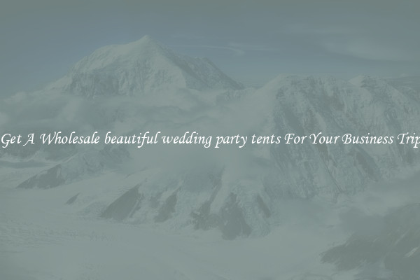 Get A Wholesale beautiful wedding party tents For Your Business Trip