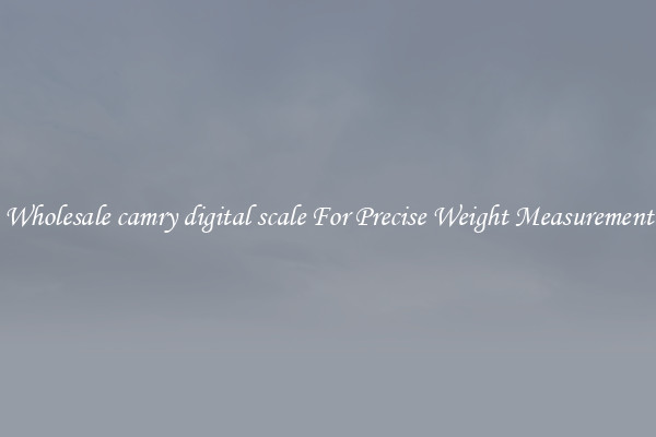 Wholesale camry digital scale For Precise Weight Measurement