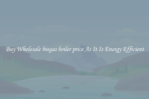 Buy Wholesale biogas boiler price As It Is Energy Efficient