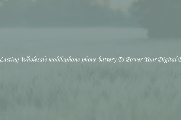 Long Lasting Wholesale mobilephone phone battery To Power Your Digital Devices
